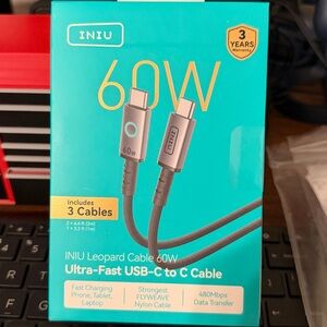 60W USB-C to C Cable - 3 pack